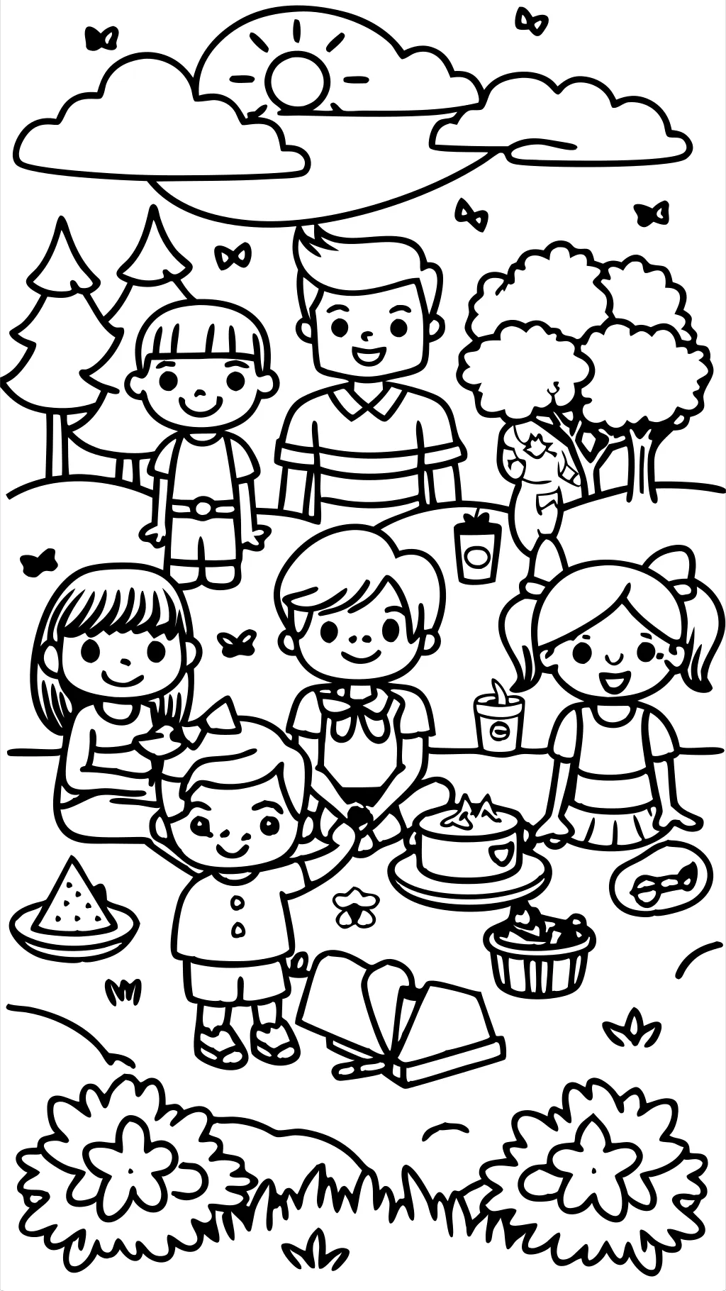 coloriage imprimable famille